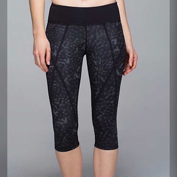 lululemon athletica Pants - Lululemon Pedal Pace Crop Black Leggings 6